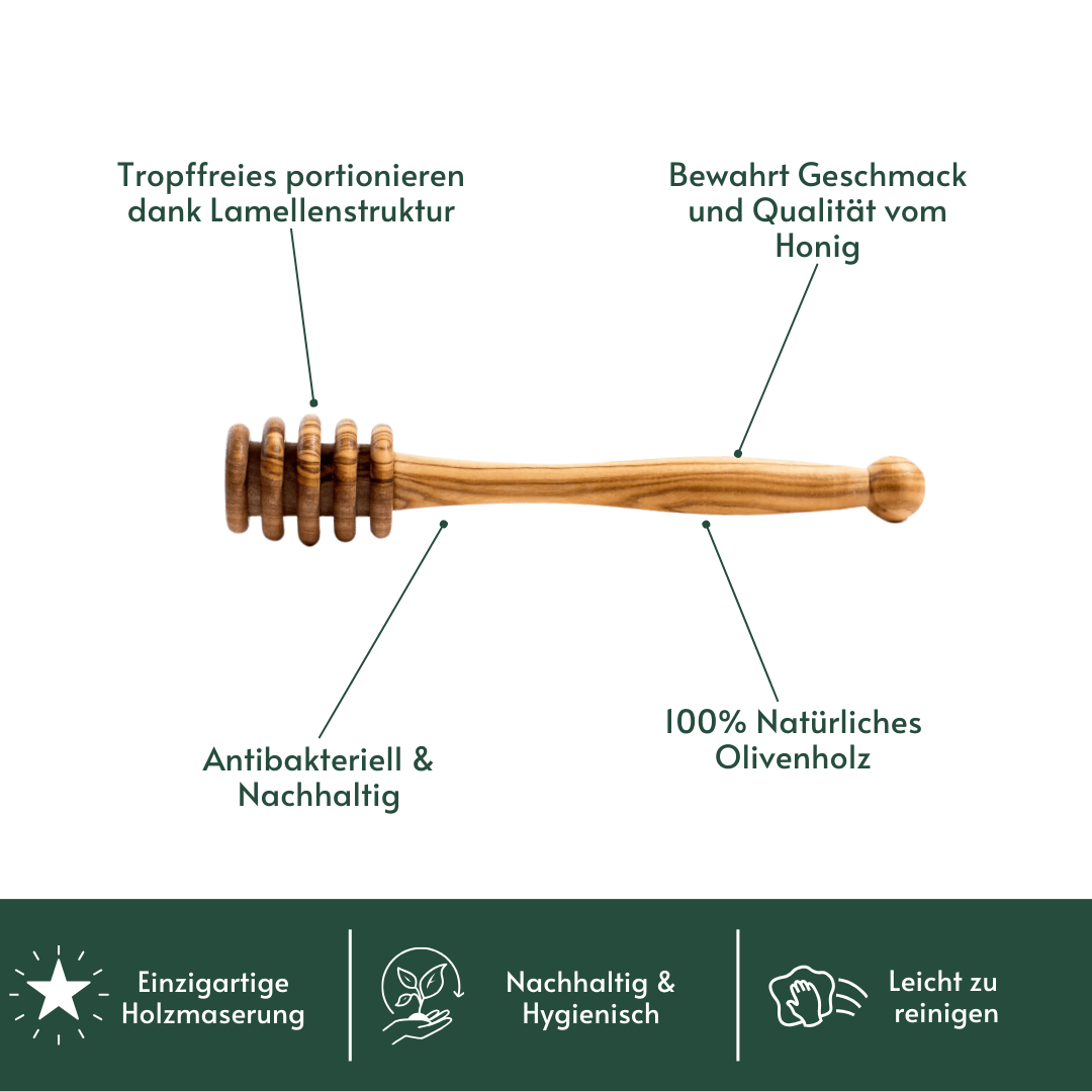 Natürlicher Honiglöffel aus Holz
