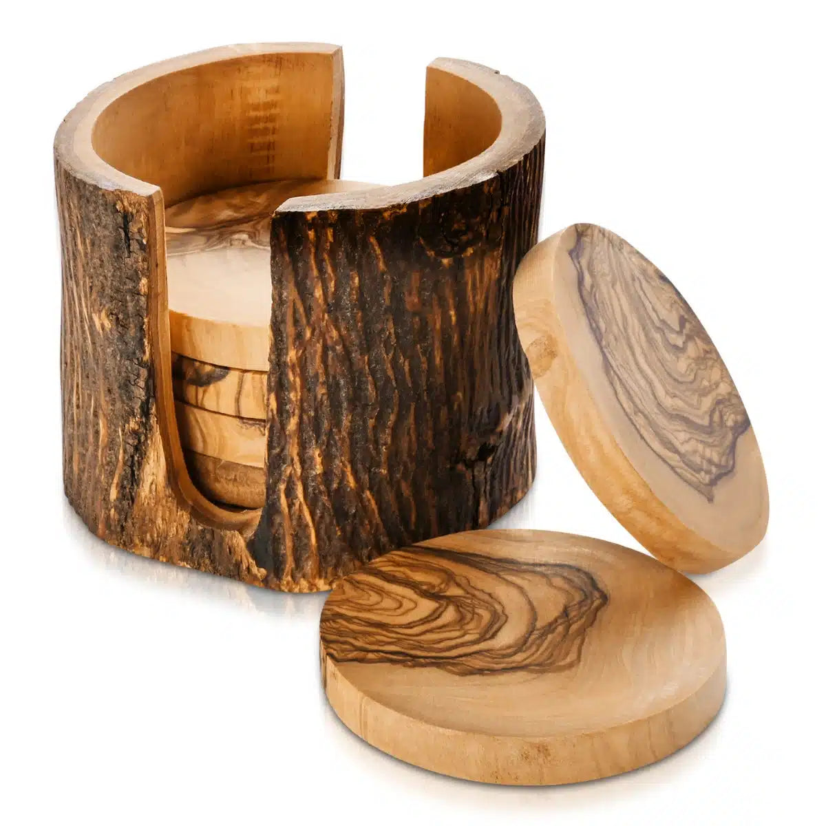 Untersetzer-Holz-rund-6er-set