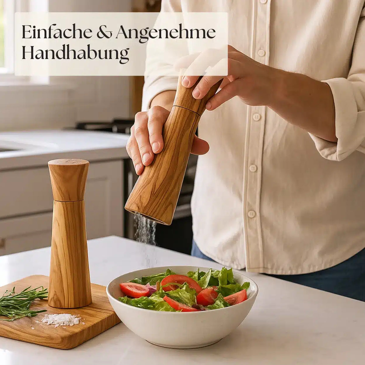 Salz und Pfeffermuehle aus Holz