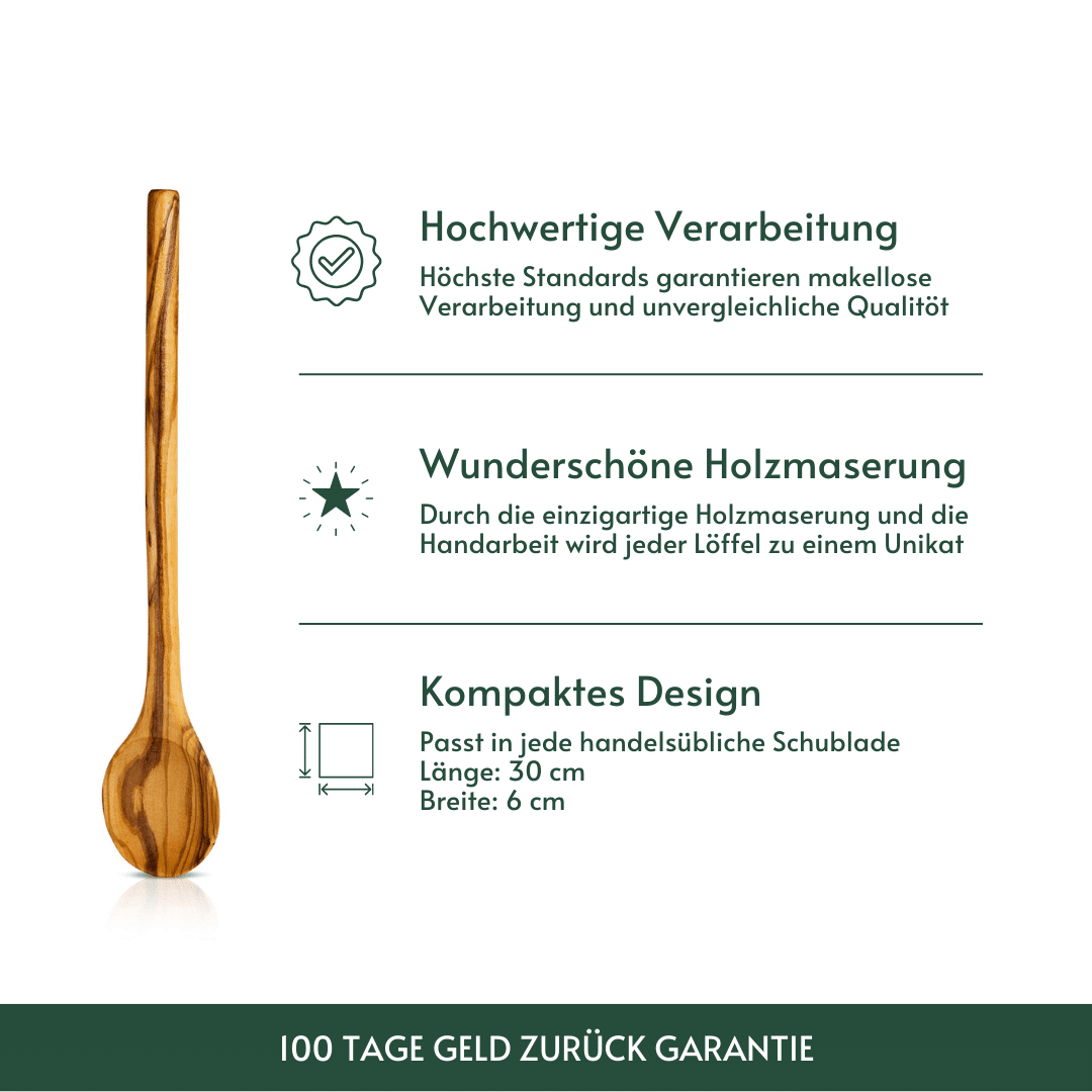 Kochlöffel Olivenholz | 30 cm