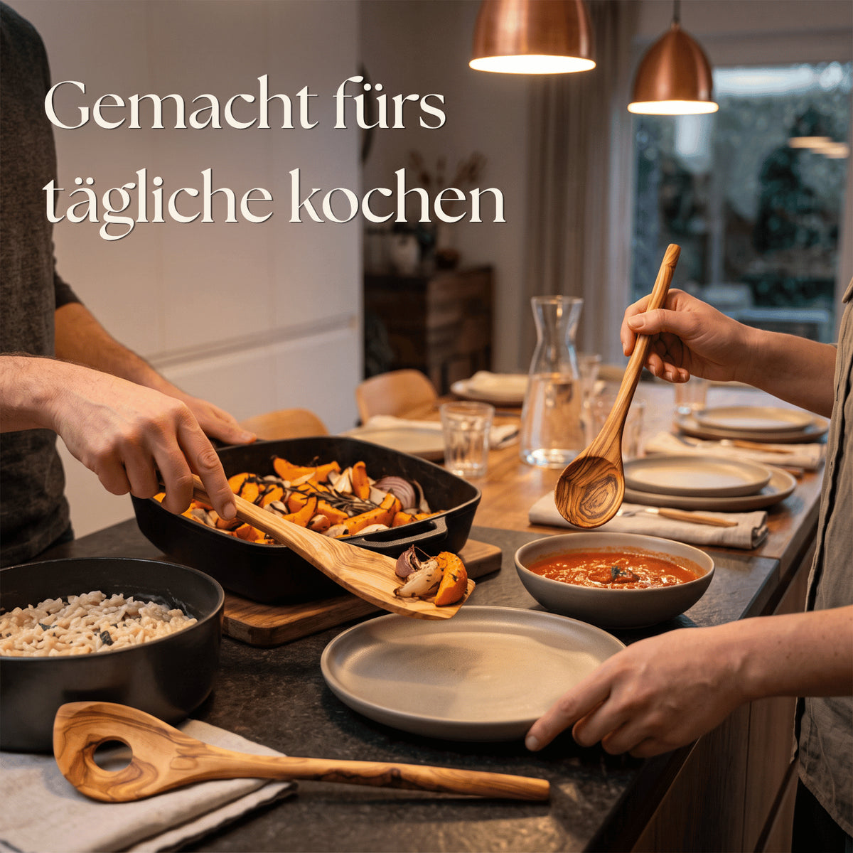 Kochlöffel 3er Set | 30 cm