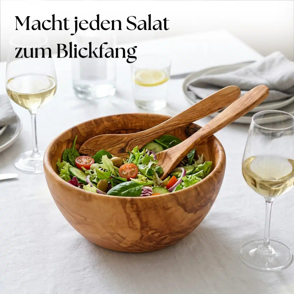 Salatschuessel aus Olivenholz