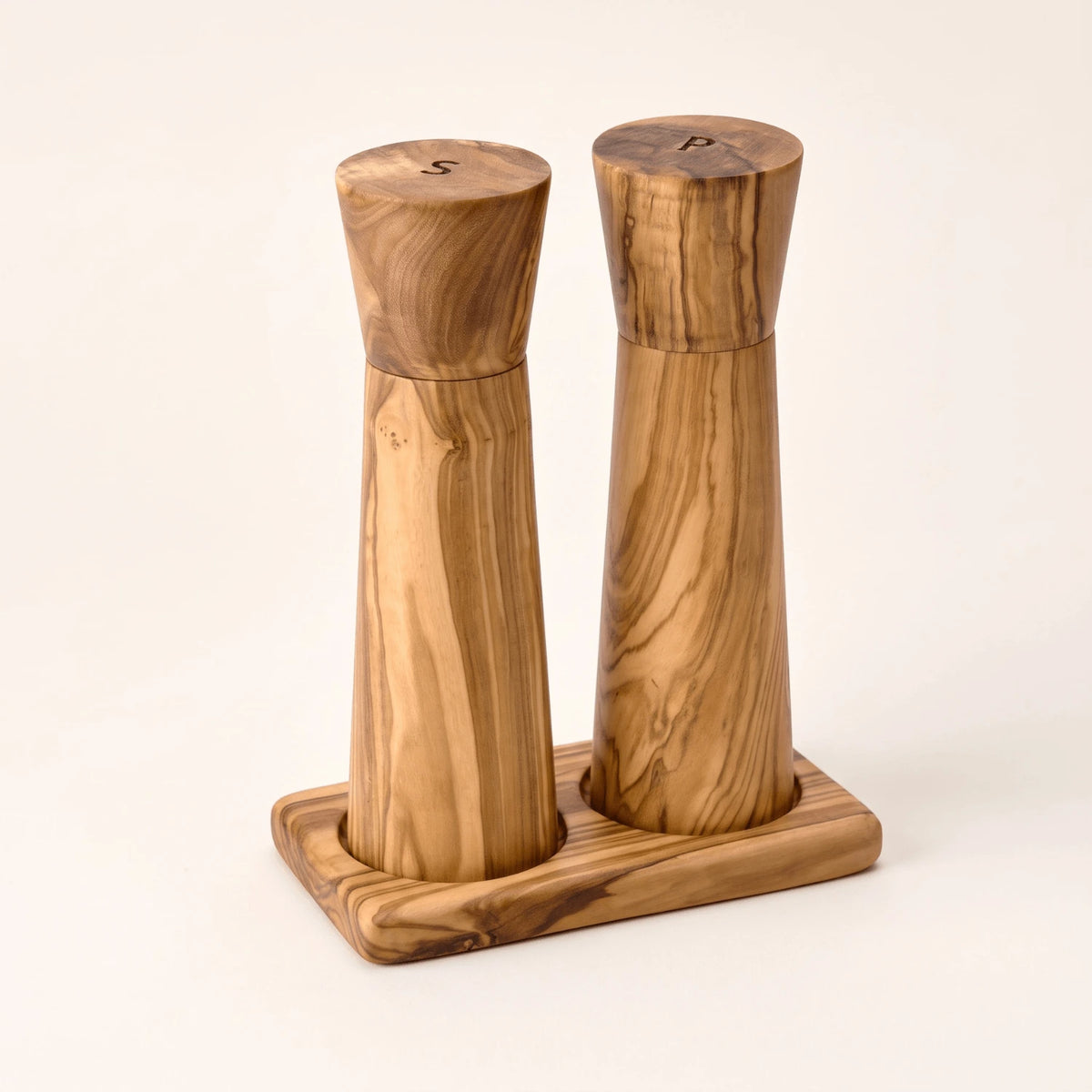 Salz- und Pfeffermühle mit Keramikmahlwerk | Olivenholz