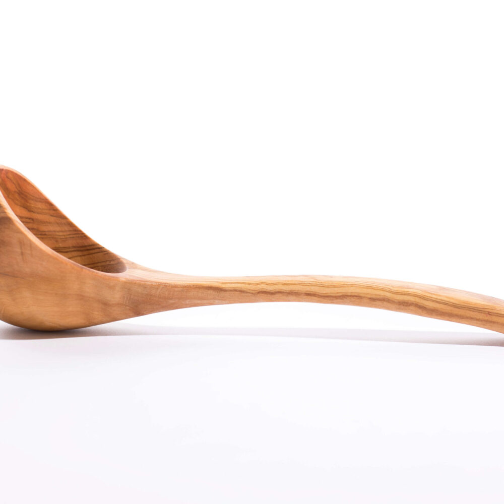 Olivenholz Schöpfkelle Seitlich