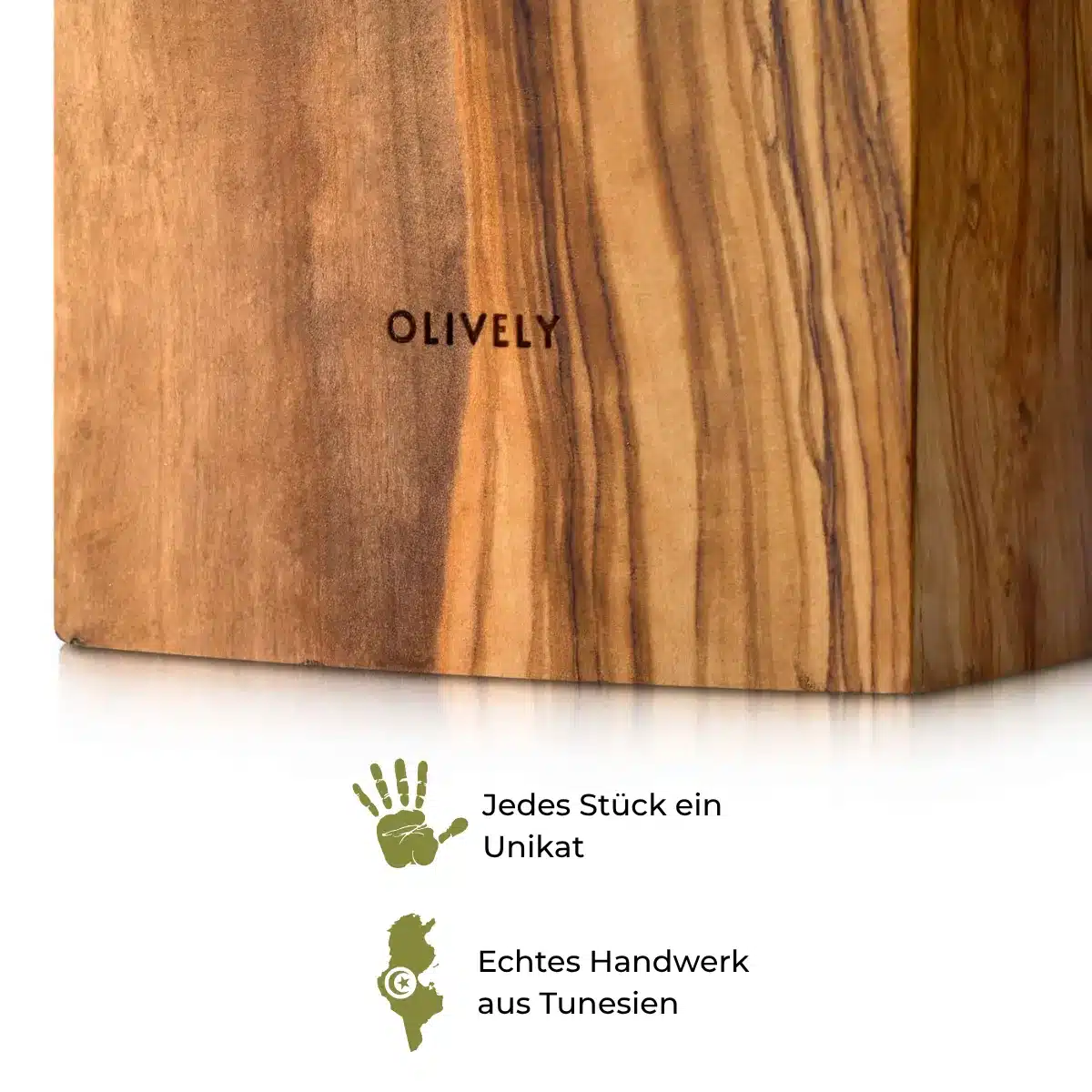 Kochbesteckhalter aus Olivenholz