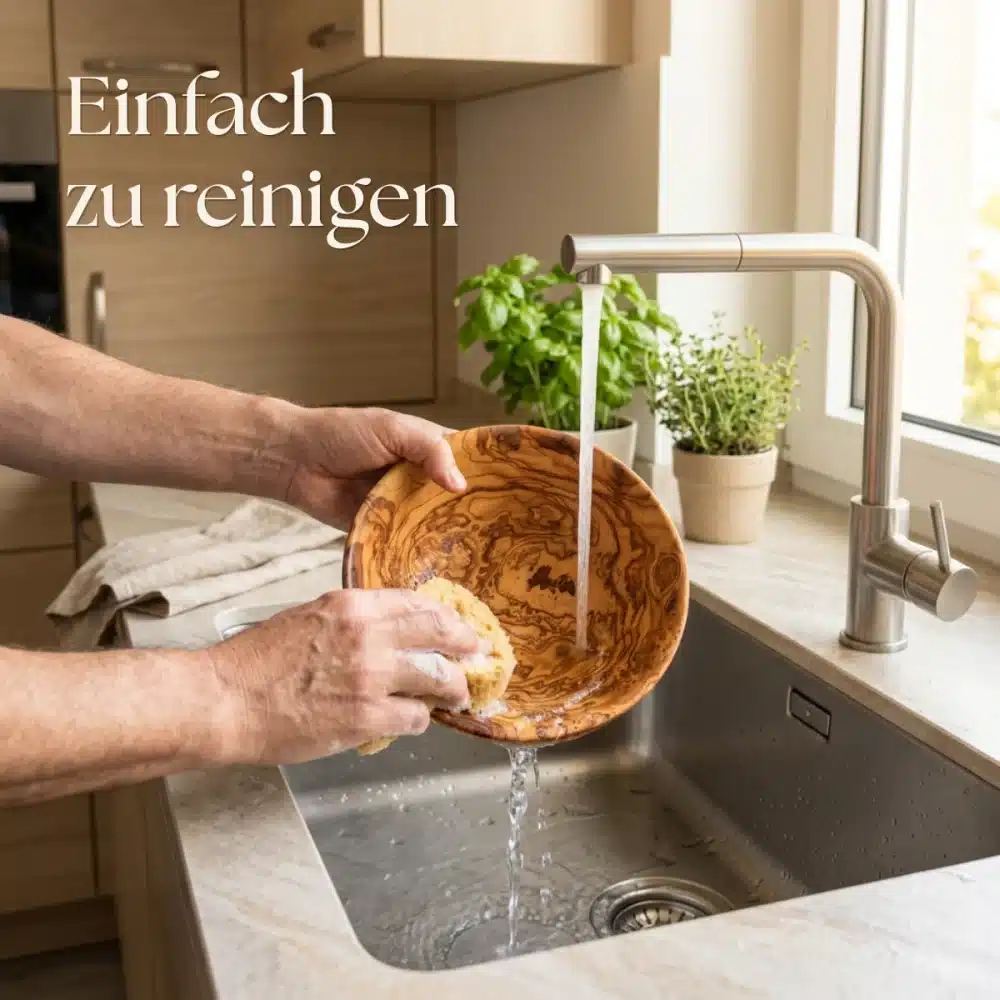 Mueslischuessel aus Olivenholz