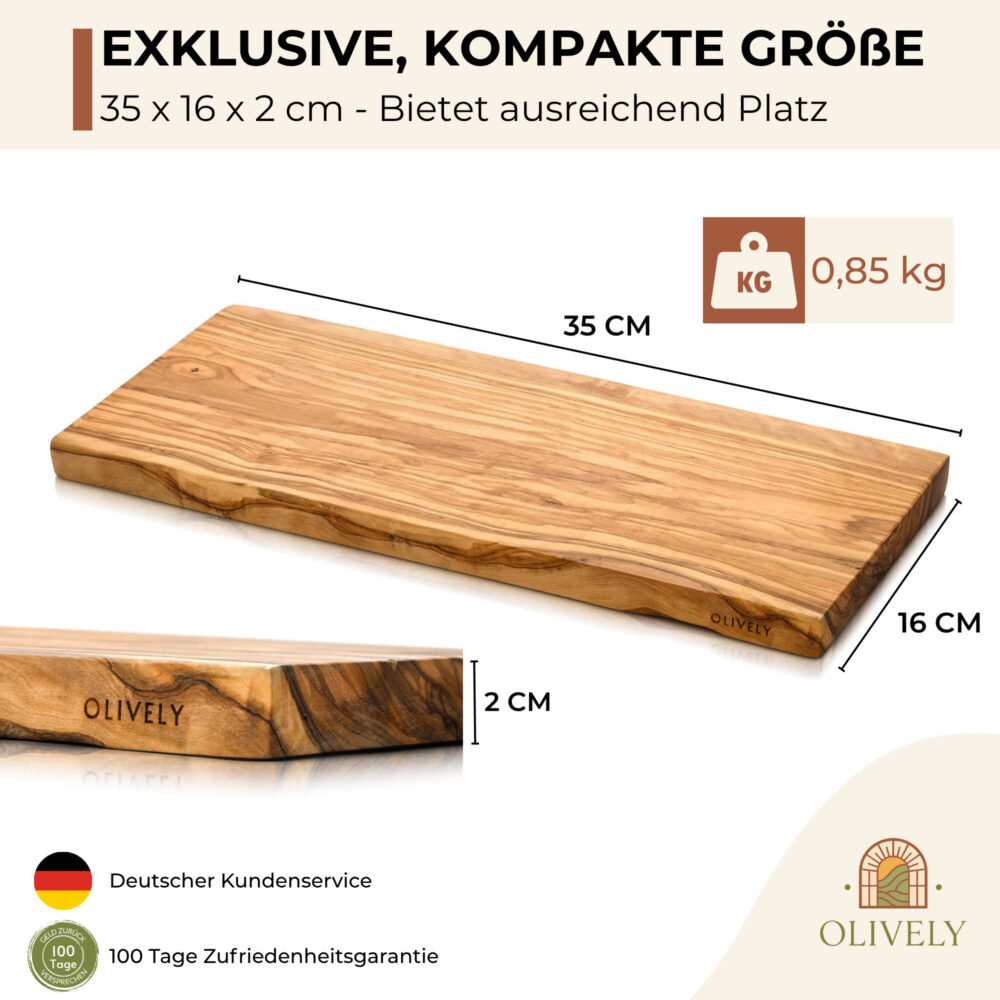 Schneidebrett_Olivenholz_Maße
