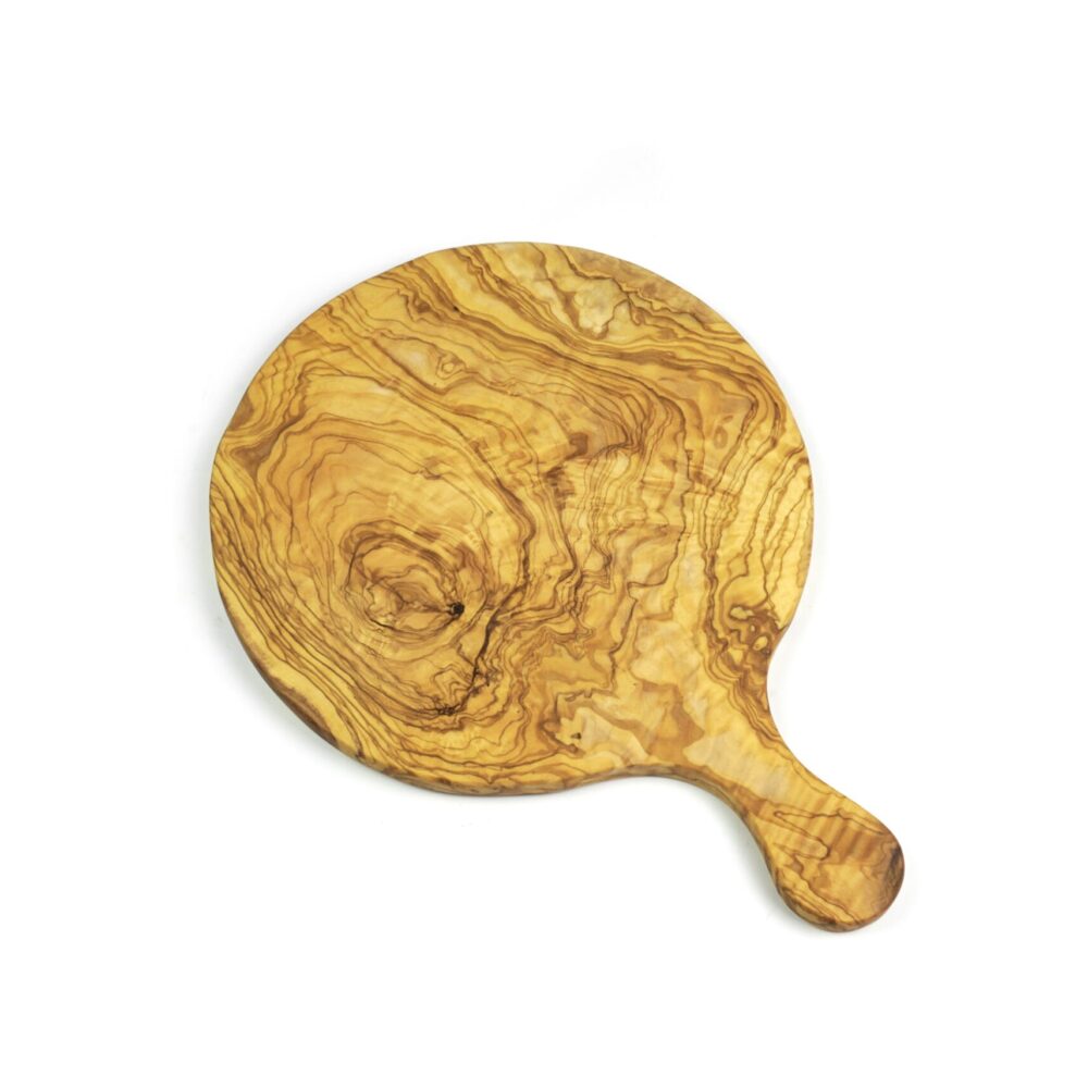 zabrett mit Griff aus Olivenholz 28 cm