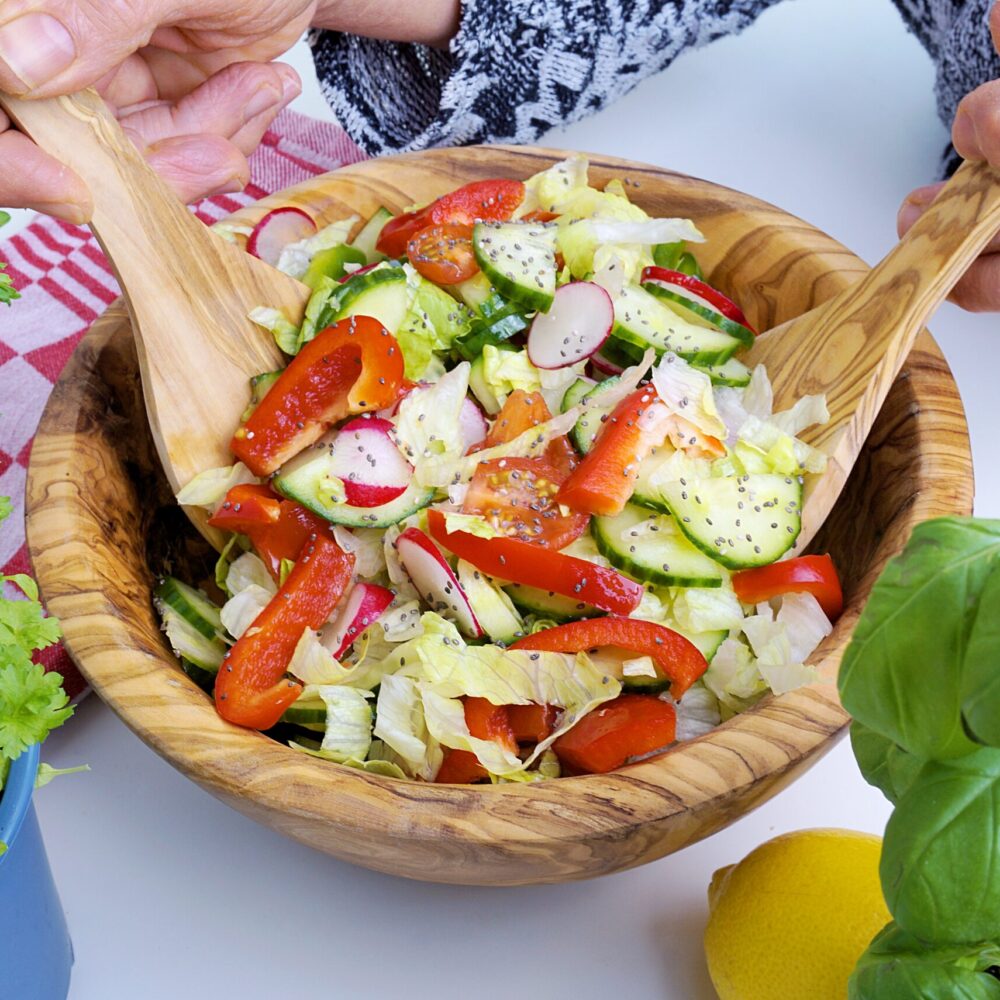 Alternative view of Salatbesteck Olivenholz 2-teilig, 30 cm