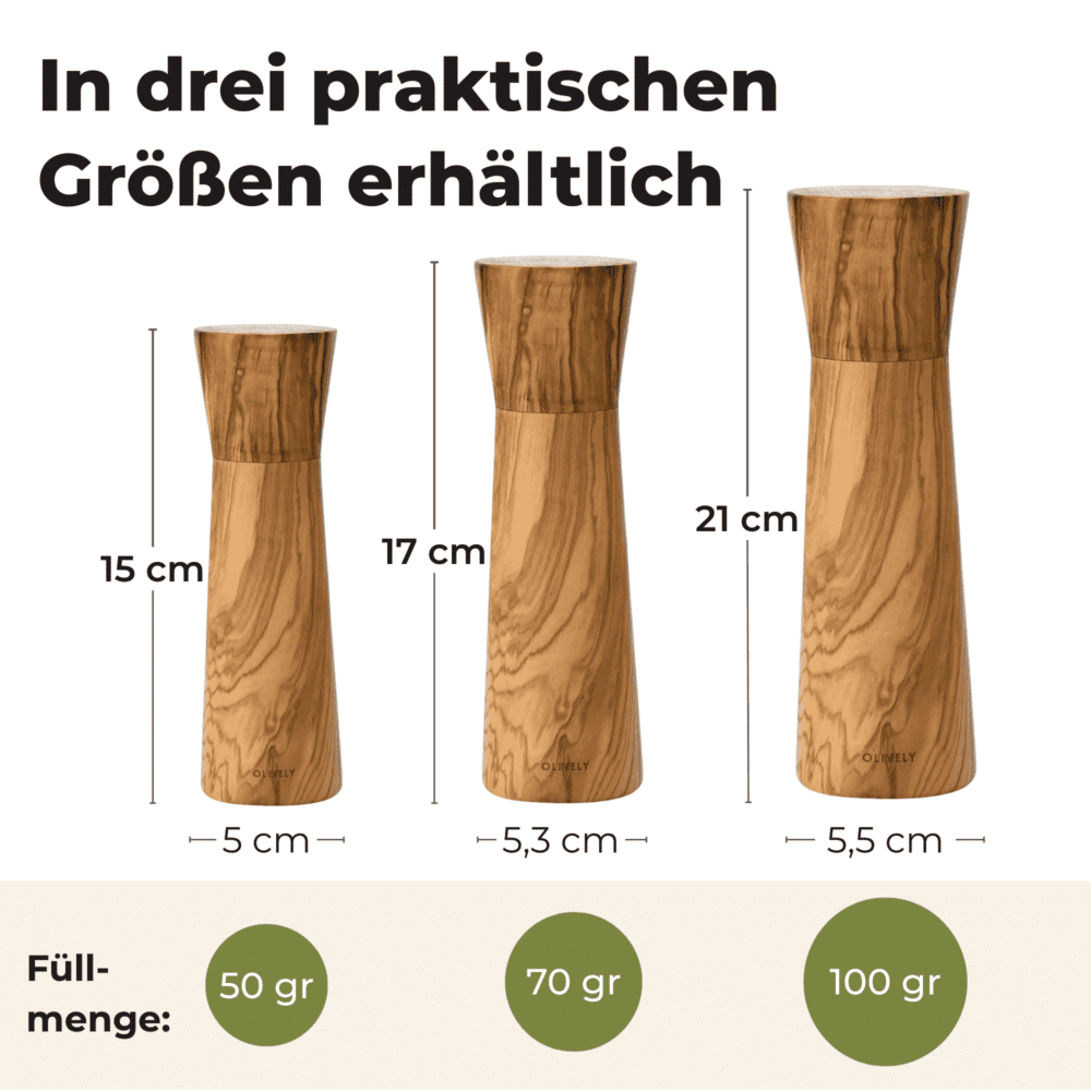 In drei praktische Größen erhältlich
