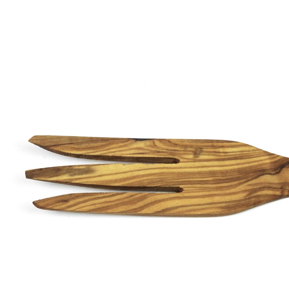 Gabel aus Olivenholz Detailansicht