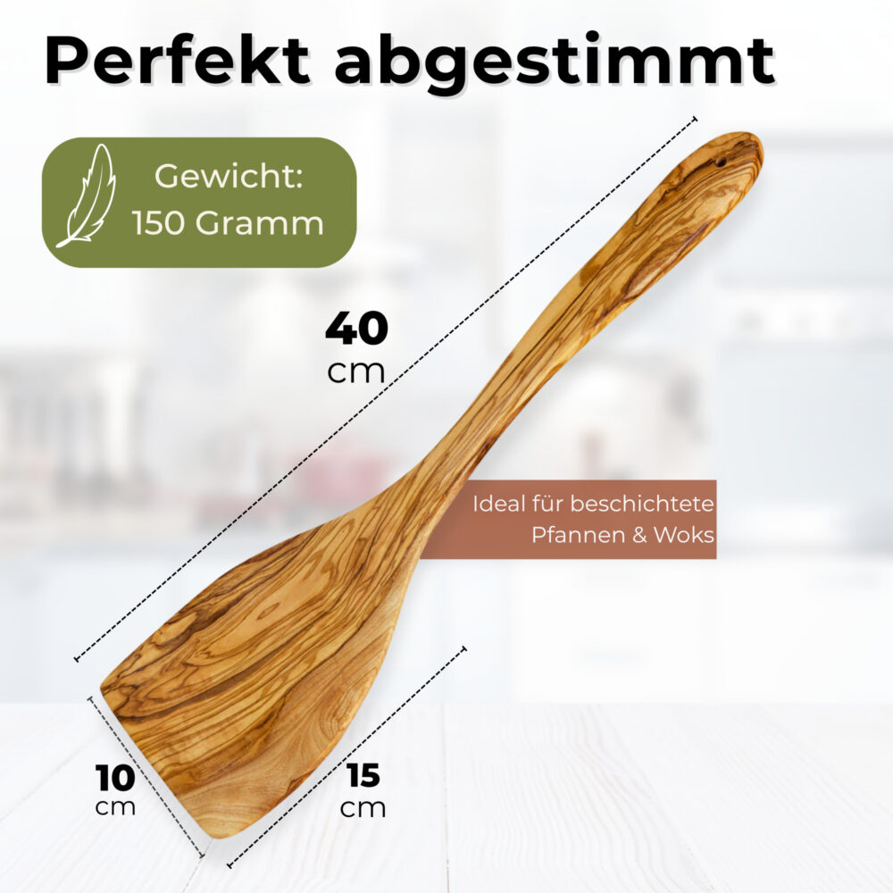 Alternative view of Großer Pfannenwender Olivenholz | 40 cm