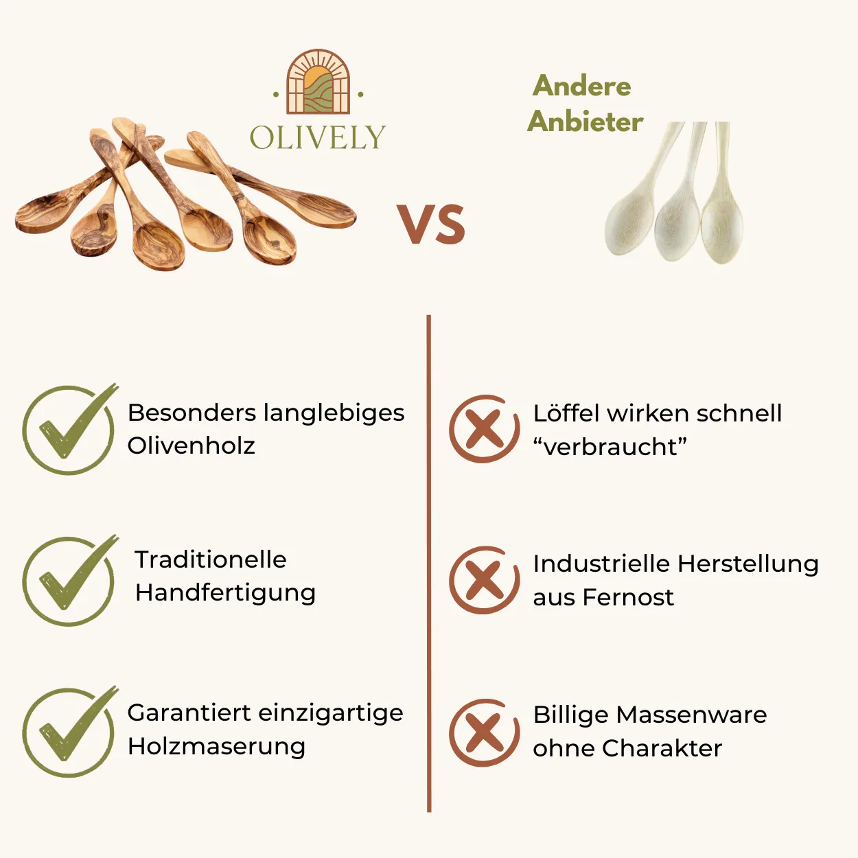 Loeffel aus Olivenholz