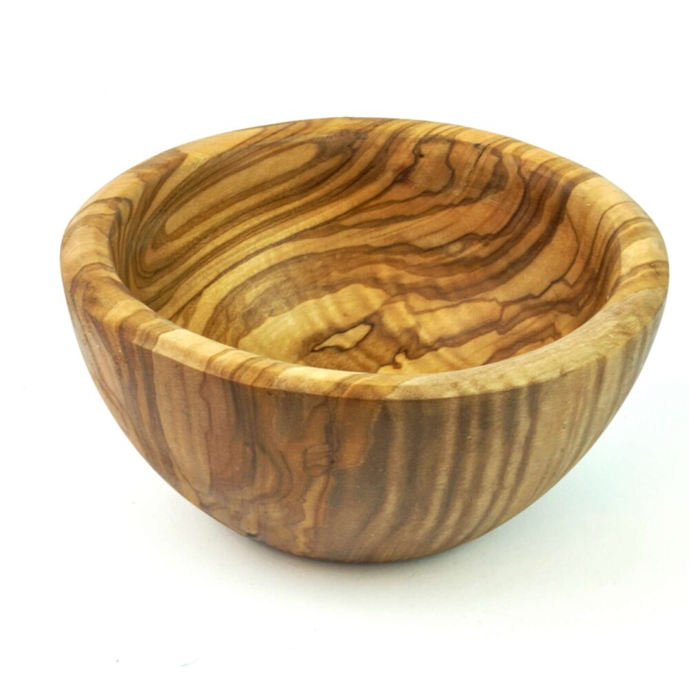 Holzschale Olivenholz rund, Olivenholz Schale 10-14 cm